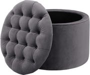 Queen - Velvet Storage Ottoman - R&R Furniture Gallery (Fountain Valley, CA)