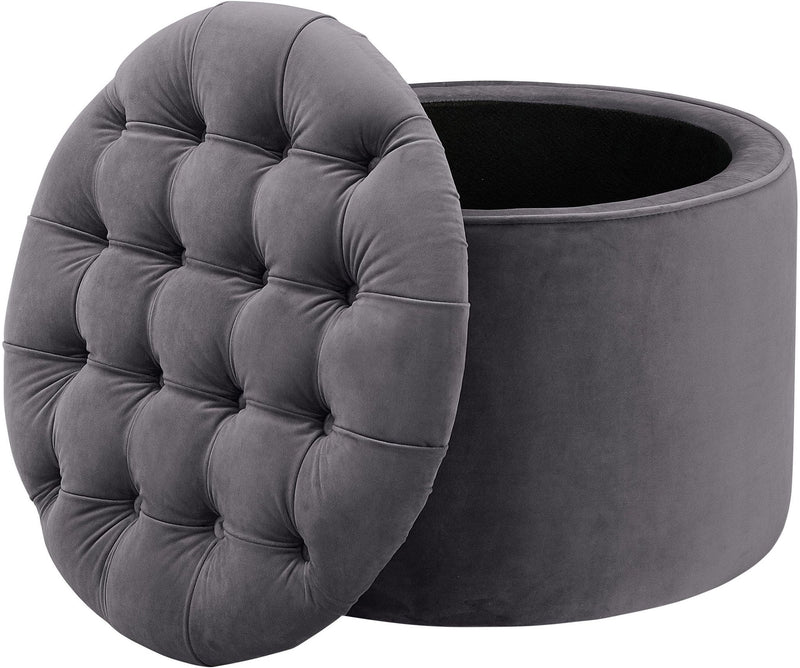 Queen - Velvet Storage Ottoman - R&R Furniture Gallery (Fountain Valley, CA)
