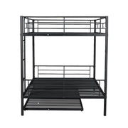 Steel construction bunk bed by DreamHaus with sturdy metal frame and twin-sized upper and lower sleeping areas.