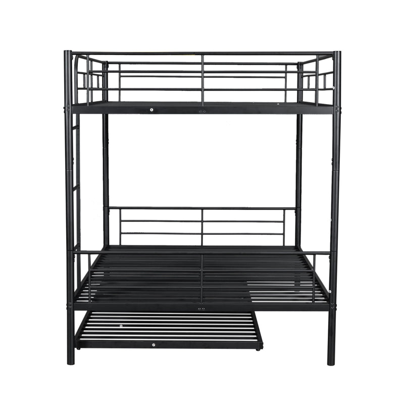 Steel construction bunk bed by DreamHaus with sturdy metal frame and twin-sized upper and lower sleeping areas.