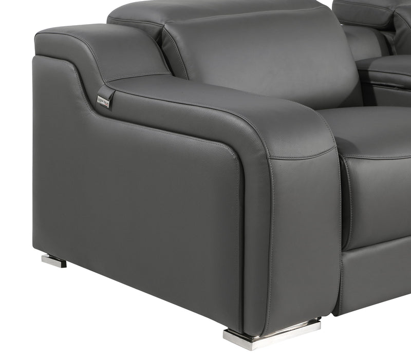 1116 - Power Reclining Italian Leather Sectional - R&R Furniture Gallery (Fountain Valley, CA)