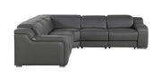 1116 - Power Reclining Italian Leather Sectional - R&R Furniture Gallery (Fountain Valley, CA)