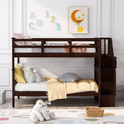Stairway Bunk Bed With Storage And Guard Rail For Bedroom - R&R Furniture Gallery (Fountain Valley, CA)