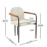 Modern Dining Chair Set With Durable Iron Frame And Comfortable Fabric Upholstery - R&R Furniture Gallery (Fountain Valley, CA)