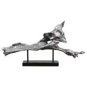 Uttermost Cosma antiqued metal sculpture with pearl silver finish, decorative figurine for home decor.