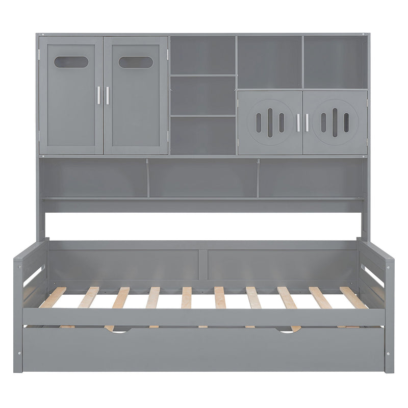 Daybed With All-In-One Cabinet And Shelf - R&R Furniture Gallery (Fountain Valley, CA)