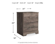 Ralinksi - Two Drawer Night Stand - Gray - R&R Furniture Gallery (Fountain Valley, CA)