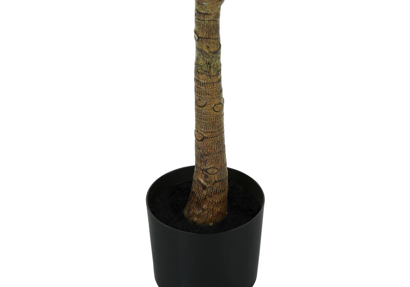 47" Tall, Artificial Plant, Fiddle Tree, Indoor, Fake, Floor, Greenery, Potted, Real Touch, Decorative - Green / Black - R&R Furniture Gallery (Fountain Valley, CA)