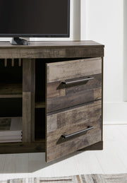 Derekson - LG TV Stand w/Fireplace Option - Multi Gray - R&R Furniture Gallery (Fountain Valley, CA)