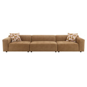 Zoey - Modular - RF Arm Chair With Pillow - Chocolate Suede - R&R Furniture Gallery (Fountain Valley, CA)