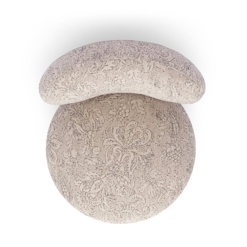 Manu - Floral Jacquard Dining Chair - Neutral