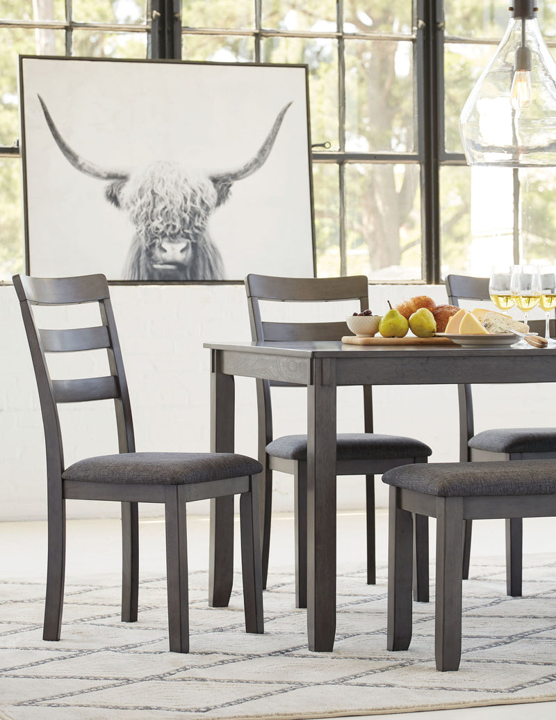 Bridson - RECT DRM Table Set (Set of 6) - Gray - R&R Furniture Gallery (Fountain Valley, CA)