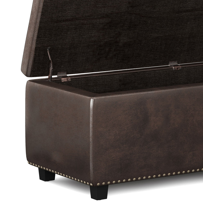 Hamilton - Upholstered Storage Ottoman - R&R Furniture Gallery (Fountain Valley, CA)