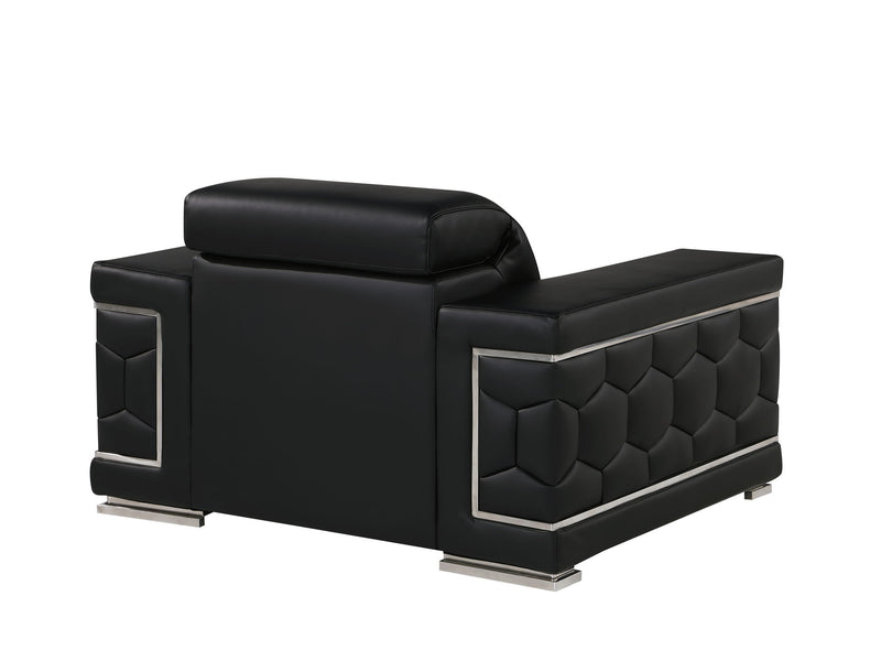 296 - Genuine Leather Chair - R&R Furniture Gallery (Fountain Valley, CA)