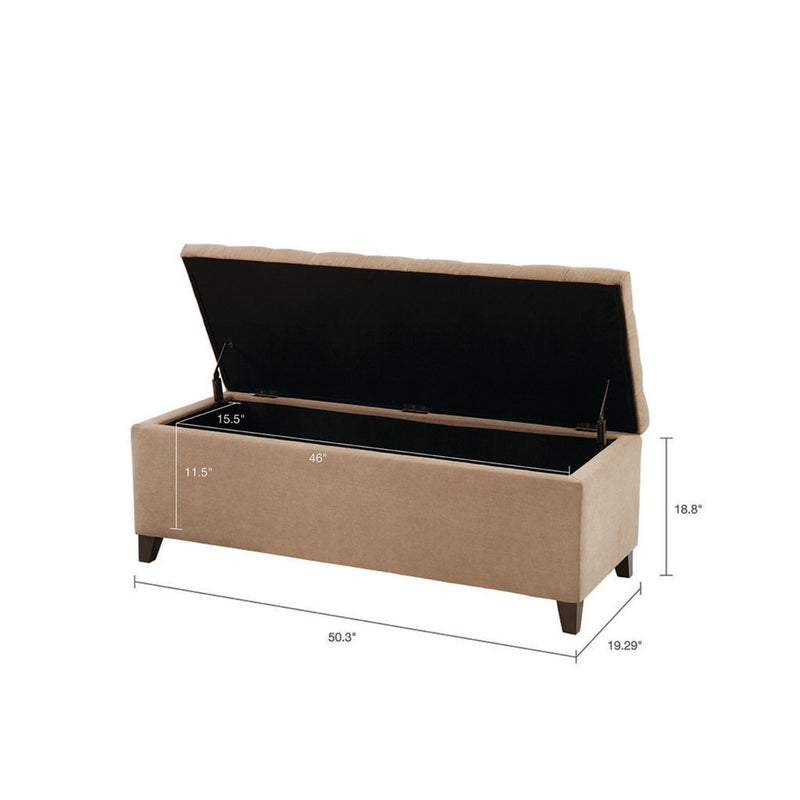 Elegant Design Tufted Top, Soft Close Storage Bench - R&R Furniture Gallery (Fountain Valley, CA)