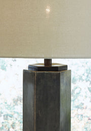 Dirkton - Metal Table Lamp  - Antique Pewter Finish - R&R Furniture Gallery (Fountain Valley, CA)