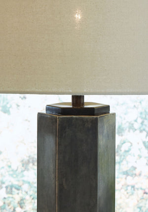 Dirkton - Metal Table Lamp  - Antique Pewter Finish - R&R Furniture Gallery (Fountain Valley, CA)