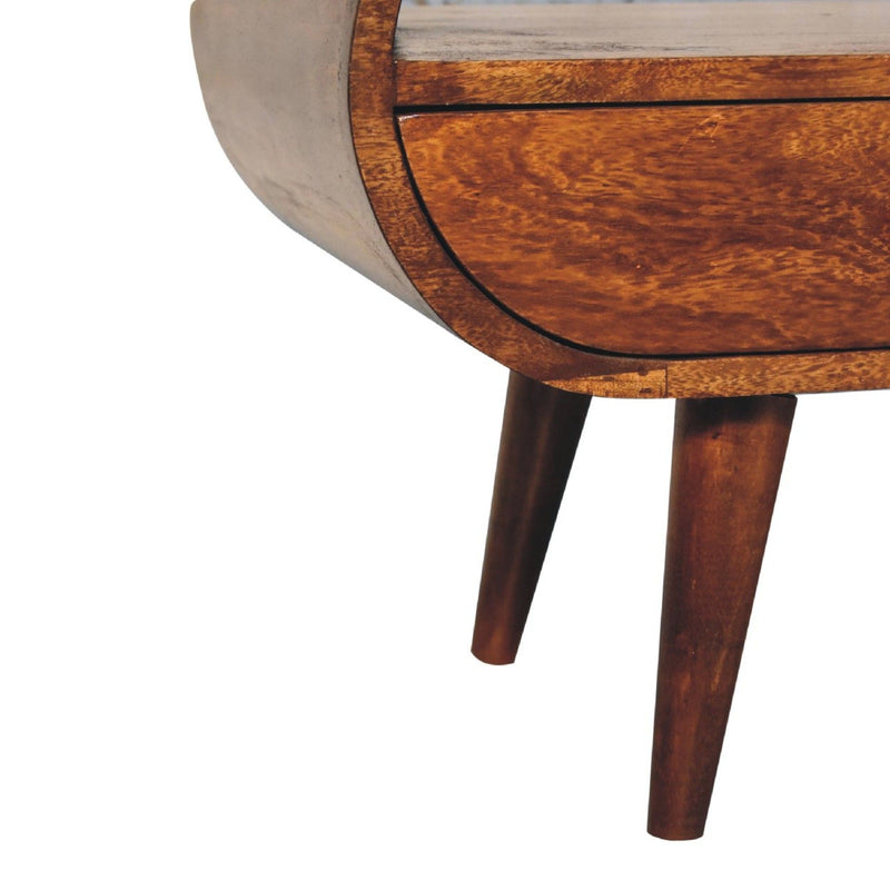Solid Wood Circular TV Stand - R&R Furniture Gallery (Fountain Valley, CA)