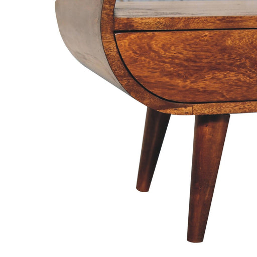 Solid Wood Circular TV Stand - R&R Furniture Gallery (Fountain Valley, CA)