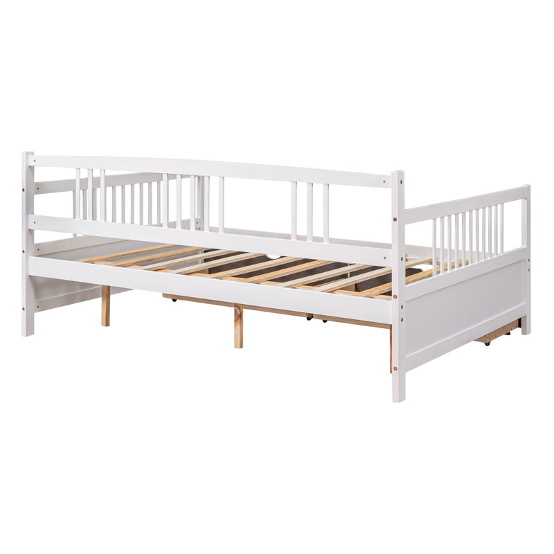 Modern DreamHaus multifunctional daybed with built-in storage drawers and sleek design, ideal for space-saving bedroom furniture.