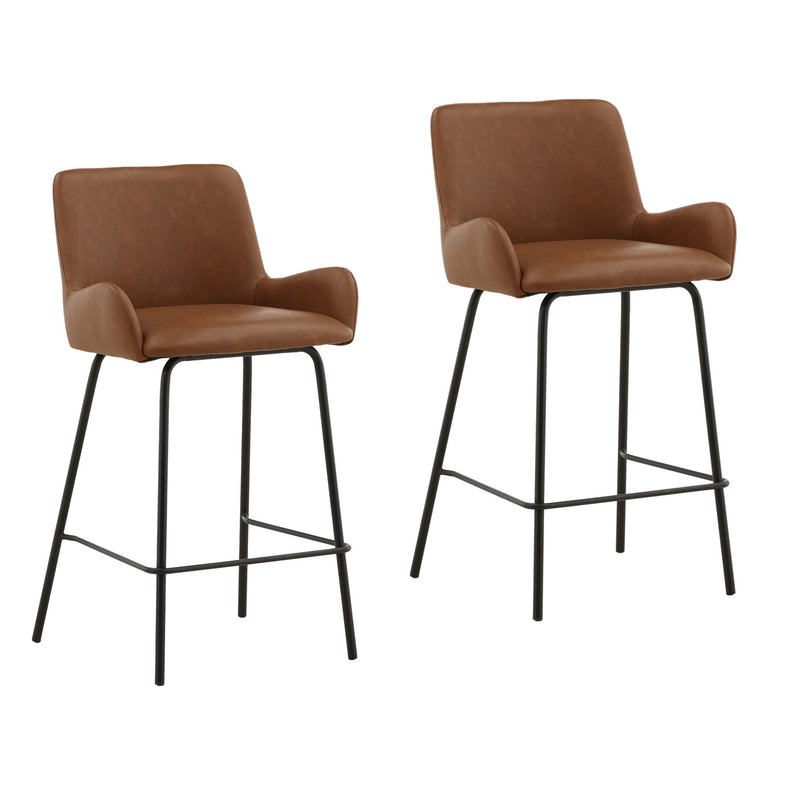 Zamar - Counter Stool (Set of 2) - Saddle