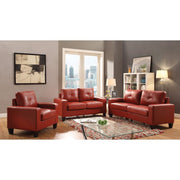 Glory Furniture Newbury track arm loveseat in cozy living room with plush cushions and neutral fabric upholstery.