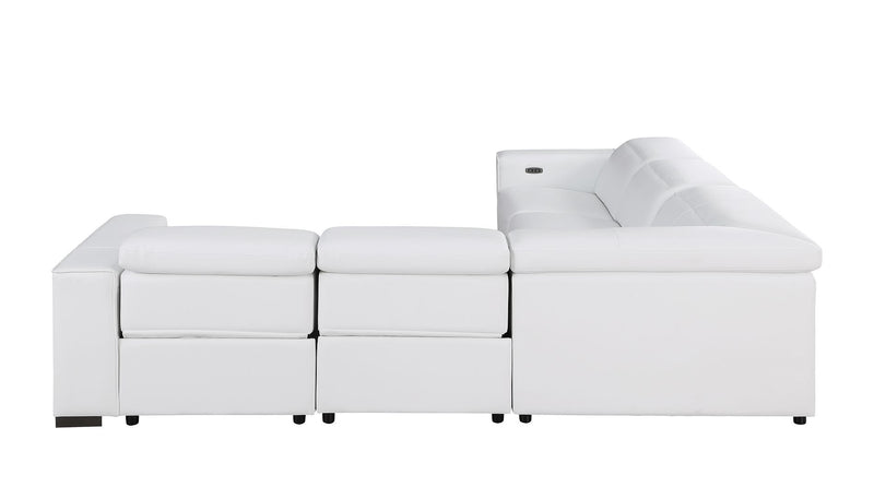 1208 - Leather Reclining Set (Sofa & Loveseat With 4 Power Recliners)