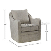 Wide Seat Arm Chair With 360 Degree Rotation - R&R Furniture Gallery (Fountain Valley, CA)