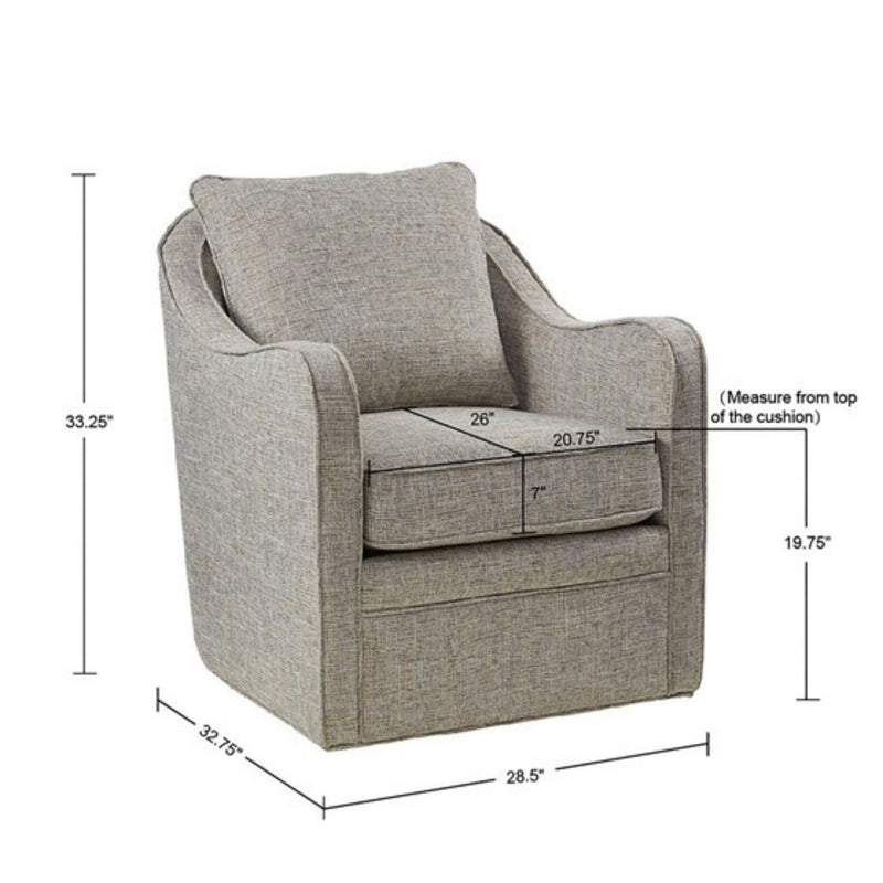 Wide Seat Arm Chair With 360 Degree Rotation - R&R Furniture Gallery (Fountain Valley, CA)