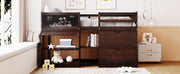 Low Loft Bed With Rolling Desk, Shelf And Drawers - R&R Furniture Gallery (Fountain Valley, CA)