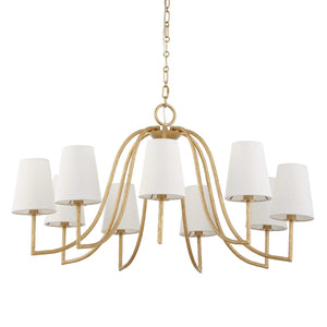Seville - 9 Light Chandelier - Gold