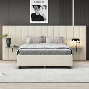 Upholstered Platform Bed With Big Headboard - R&R Furniture Gallery (Fountain Valley, CA)