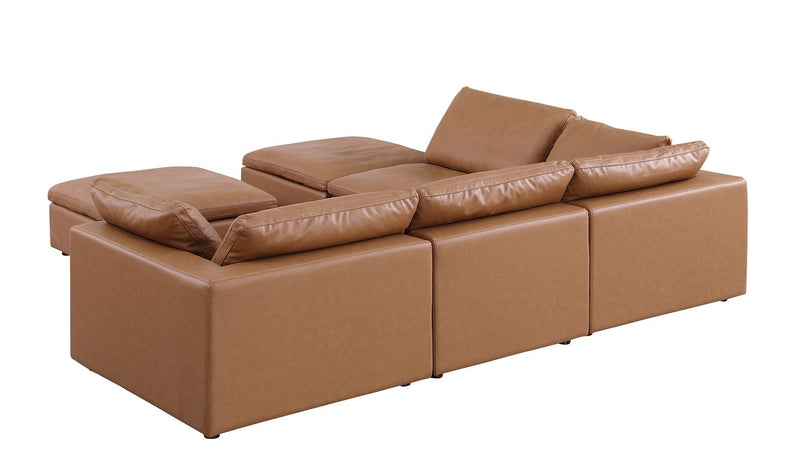1100 - 6-Piece Left Arm Facing 3-Seat Sectional (Top-Grain Italian Leather)
