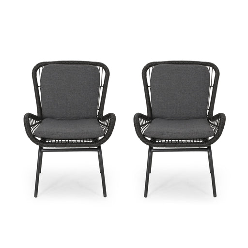 Outdoor Wicker Club Chair With Cushions (Set of 2) - R&R Furniture Gallery (Fountain Valley, CA)
