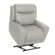 Parker Living Callahan power lift recliner with heat and massage, showing plush upholstery and built-in control panel.