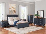 Landocken - Four Drawer Chest - Brown / Blue - R&R Furniture Gallery (Fountain Valley, CA)