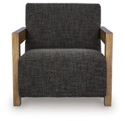 Dorney - Accent Chair - Charcoal / Brown - R&R Furniture Gallery (Fountain Valley, CA)