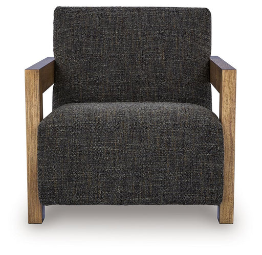 Dorney - Accent Chair - Charcoal / Brown - R&R Furniture Gallery (Fountain Valley, CA)
