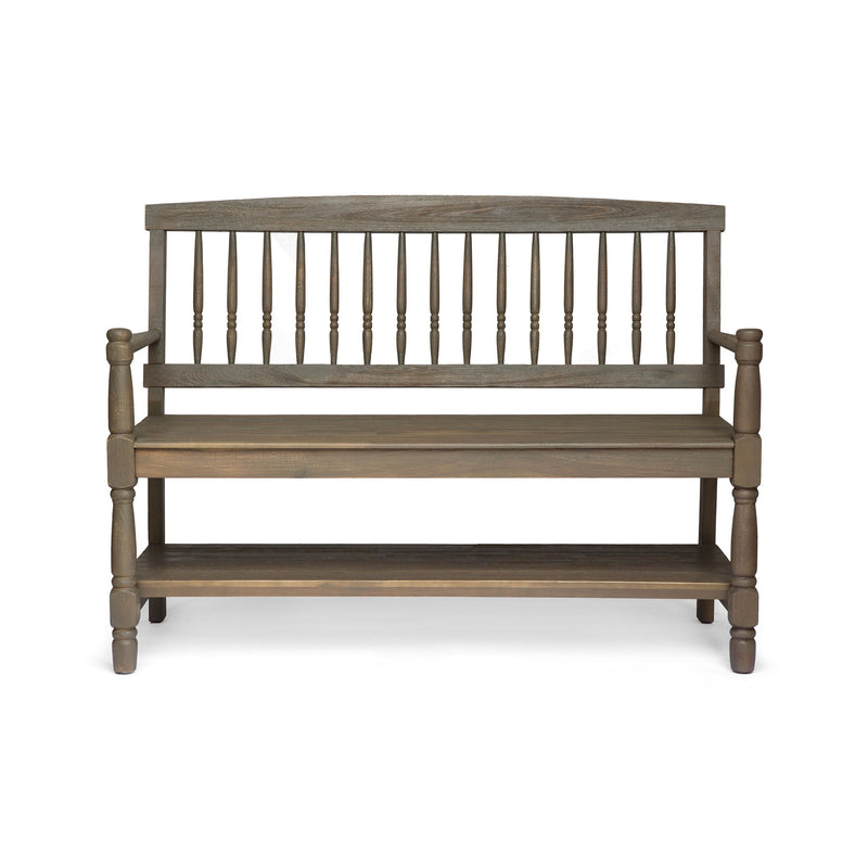 Imperial - Bench With Built In Shelf - R&R Furniture Gallery (Fountain Valley, CA)