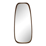 Zachari - Asymmetrical Tall Mirror - Gold / Woodtone