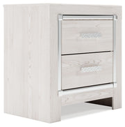 Altyra - Two Drawer Night Stand - White - R&R Furniture Gallery (Fountain Valley, CA)