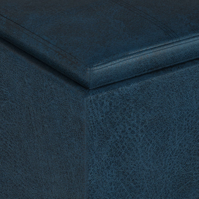Rockwood - Upholstered Cube Storage Ottoman With Tray - R&R Furniture Gallery (Fountain Valley, CA)