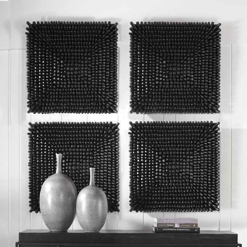 Uttermost Portside wood wall panel as wall decor, featuring a textured, natural wood finish for stylish interior decoration.