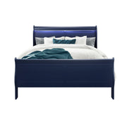 Charlston - Modern Sleigh Design Bed With LED - R&R Furniture Gallery (Fountain Valley, CA)