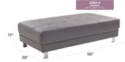 Upholstered contemporary ottoman by Glory Furniture with plush fabric and modern design for living room decor.