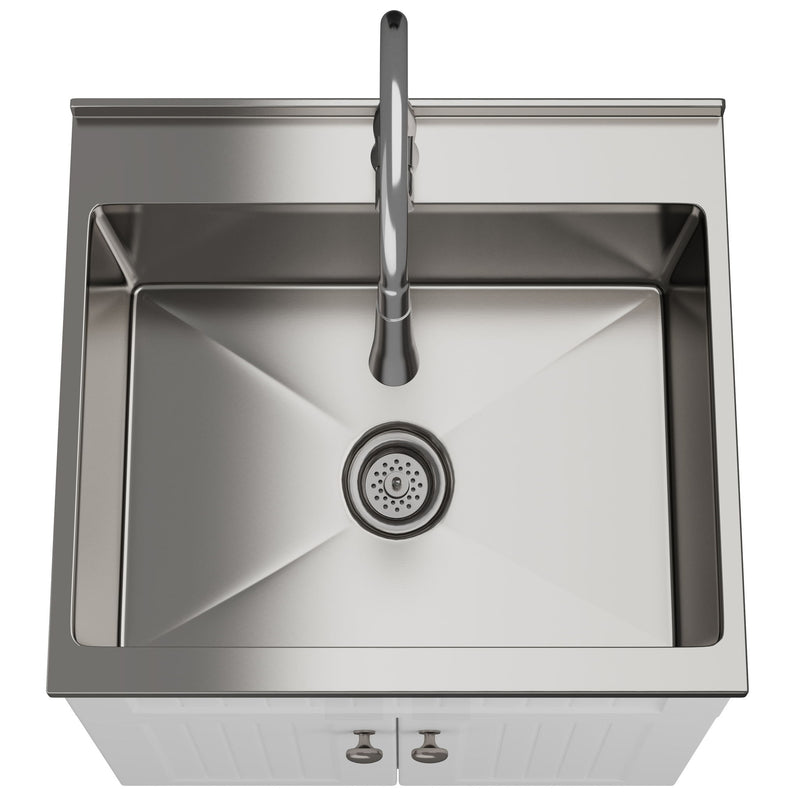 Beckham - Laundry Cabinet & Faucet And Stainless Steel Sink - R&R Furniture Gallery (Fountain Valley, CA)