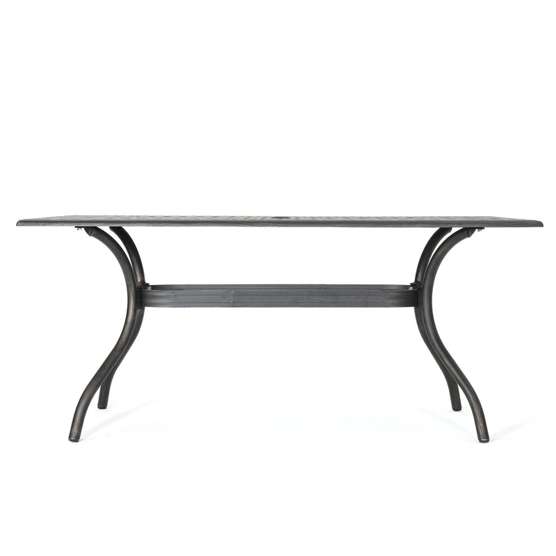 Enchantia - Outdoor Rectangular Dining Table With Weave Tabletop And Flared Legs - Copper - R&R Furniture Gallery (Fountain Valley, CA)