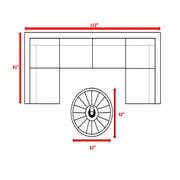 Wicker Outdoor Lounge Set With Cushions And Fire Pit - R&R Furniture Gallery (Fountain Valley, CA)