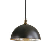 Uttermost Placuna 1-light bronze pendant lighting fixture hanging with modern design and sleek bronze finish.