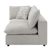 Marisa - Modular Left Facing Loveseat With 2 Pillows - Beige Boucle - R&R Furniture Gallery (Fountain Valley, CA)